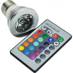 Светодиодная лампа Spot RGB E27 с пультом Код.52587
