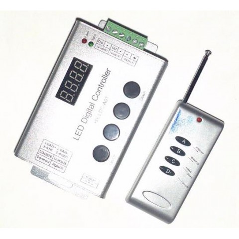 Контроллер к бегущей волне 1 LED segment 12A, (4 кнопки) радио дистанционное управленине Код.54337