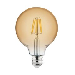 Led вінтажна лампа Едісона Filament VINTAGE GLOBE-6 6W D125 Е27 2200K (мат.золото) Код.55151