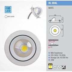 Світлодіодний світильник Horoz (HL694L) 20W 6500K кругл. білий (стельовий) Код.55902