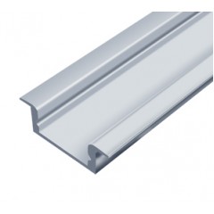 Алюмінієвий профіль врізний ЛПВ7 * 16мм для LED стрічки срібло (за 1м) Код.56629