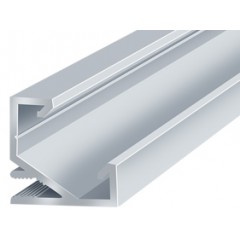  Алюмінієвий профіль кутовий ЛПУ17 * 17мм для LED стрічки срібло (за 1м) Код.56632