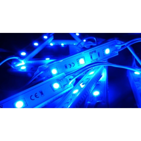 Светодиодный модуль SMD 5050 3 светодиода 120* синий IP67 Код.57113
