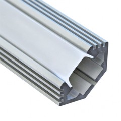 Алюминиевый профиль угловой с фаской 25*10мм для LED ленты серебро (за 1м) Код.57803