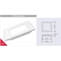 Светодиодная панель Eurolamp LED-PLS-4/3 4W 3000K (квадрат.бел.) Код.57886