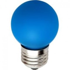 Светодиодная лампа Feron LB-37 G45 E27  1W синяя 230V  Код.58015