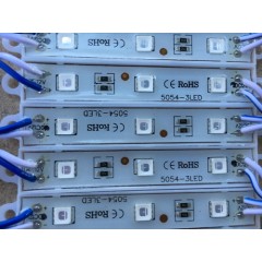 Світлодіодний модуль SMD 5054 3 світлодіода 120 * синій IP65 Код.58687