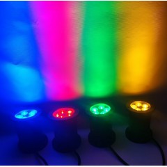 Светодиодный грунтовой линзованый светильник LM979 5W красный, синий, зеленый, желтый Код.57109