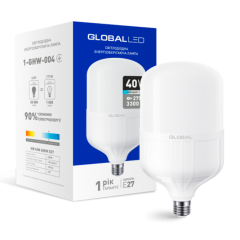 Светодиодная лампа высокомощная GLOBAL 1-GHW-004 40W 6500K E27 Код.58280