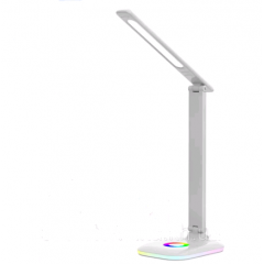 Світлодіодна настільна лампа DE-1729 9W біла, RGB нічник, сенсор, димер Код. 58378