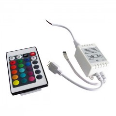 Контроллер RGB 12A (24 кнопки) IR мini Код.58425