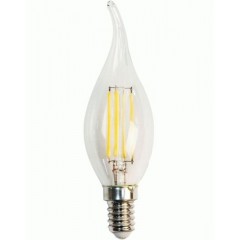 Светодиодная лампа Filament  Z- LIGHT ZL1014 5W С37 E14 4000K (прозрачная свеча на ветру) Код.58891