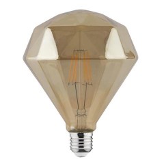 Светодиодная винтажная лампа Эдисона VINTAGE DIAMOND-6 6W D120 Е27 2200K (мат.золото) Код.58957