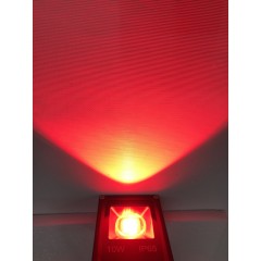 Світлодіодний лінзований прожектор SL-10Lens 10W червоний IP65 Slim Код.59141