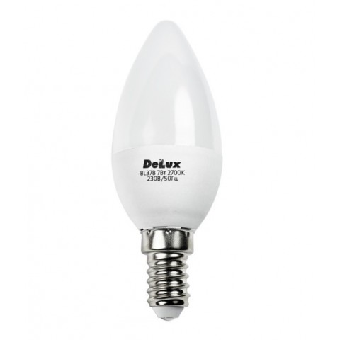 Светодиодная лампа Delux BL37B 7W 2700K С37 E14 свеча Код.59197