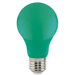 Светодиодная лампа зеленая SL-03G 3W E27 A60 220V (GREEN) Код.59212