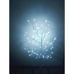 Светодиодное дерево гирлянда холодный белый 1.5м. 96 led IP44 белое 220V Код.59379