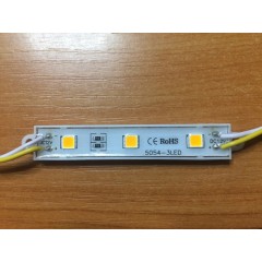 Світлодіодний модуль SMD 5054 3 світлодіода 120 * теплий білий IP65 Код.59405