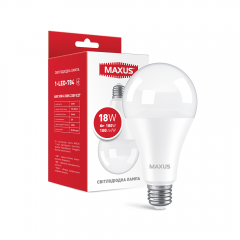 Светодиодная лампа Maxus 1-LED-784 18W А80 4100K 220V E27 Код.59632
