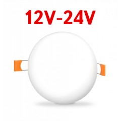 Світлодіодний світильник універсальний SL UNI-24-R 24W 12-24V DC 5000K круглий. білий. Код.59680
