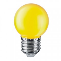 Светодиодная лампа Feron LB-37 G45 E27  1W желтая 230V Код.59715