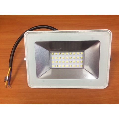 Светодиодный прожектор PREMIUM Slim SMD SL33-30 30W 6000K IP65 белый Код.59717