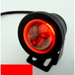 Светодиодный грунтовой линзованный светильник LM 17R 10W красный  IP65 Код.59731