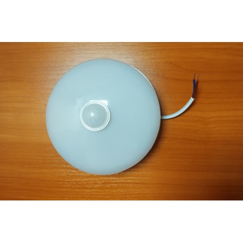 Світлодіодний світильник для ЖКГ з датчиком руху Round sensor 13W круглий 6000К IP65 Код.59809